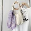 Korean Literary And Versatile Fashion Scarf Spring And Summer Cotton And Linen Small Square Scarf Silk Scarf Femininity Headband Scarf