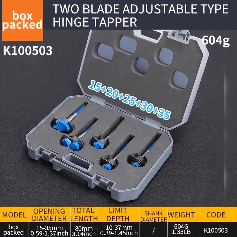 5-teiliges verstellbares Bohrwerkzeug-Set für die Holzbearbeitung, Bohrer-Set für die Holzbearbeitung, Bohrer-Set für Scharniere für die Holzbearbeitung