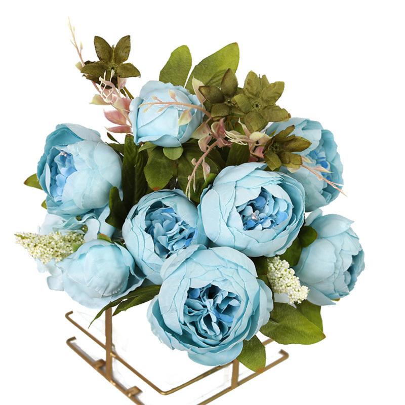 Fake Peony Flower with 13 Heads Artificial Plant for Wedding Home Accessories Room Decor