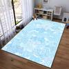 Whimsical Blue Cloud Pattern Rug - Non-slip rug suitable for living room and bedroom sofas