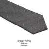 Houndstooth Plaid Coffee Gray 6cm Tie Men's Retro Casual Fashion