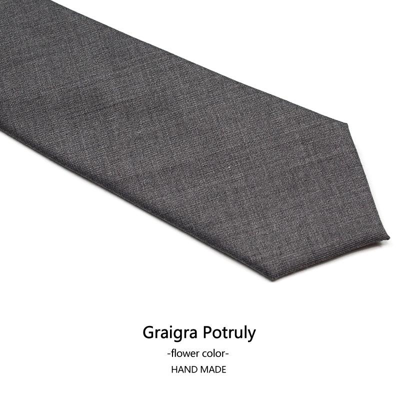 Houndstooth Plaid Coffee Gray 6cm Tie Men's Retro Casual Fashion