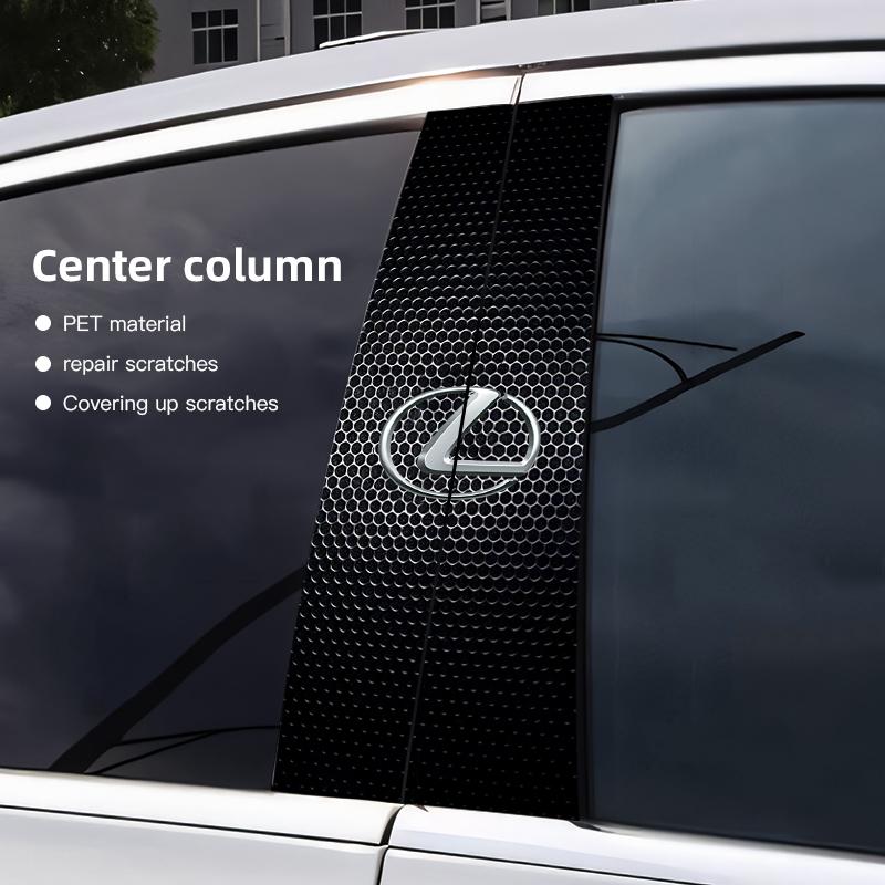 2 Stück Auto-Mittelpfosten-Aufkleber Auto-Logo Mittelsäulen-Aufkleber für Lexus F SPORT ES RX NX LS UX LM LX GX LC RZ IS CT GS RC HS SC