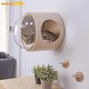 Cat Hanging Wall Climbing Scratching Products Solid Wood Cat Scratching Tree Tower Hanging Bed Wall Pet Accessories
