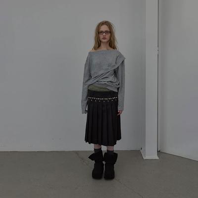 LCDC™ Layered Detail Jersey Top (Melange Grey)