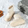 Augustine Outdoor Snow Boots Women's 2025 New Winter Platform Sports Short Boots Fleece Thickened White Cotton Shoes
