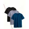 Summer Round Neck 3 Pieces Pure Cotton T-shirts Fashionable Casual Short Sleeved Men's T-shirts