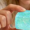 Ice Cube Squeeze Toy with Glitter Slow-Rising Water Cube TPR Fidget Toy for Stress Relief Portable Decompression Gadget for Kids Adults
