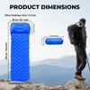 Outdoor Camping Inflatable Mat with Pillow Portable Air Mattress Nature Hike Waterproof Folding Sleeping Mat for Travelling