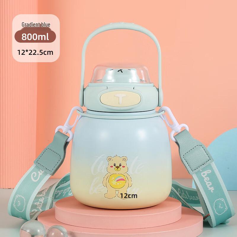 Shangqi Portable Kids Stainless Steel Insulated Straw Bottle