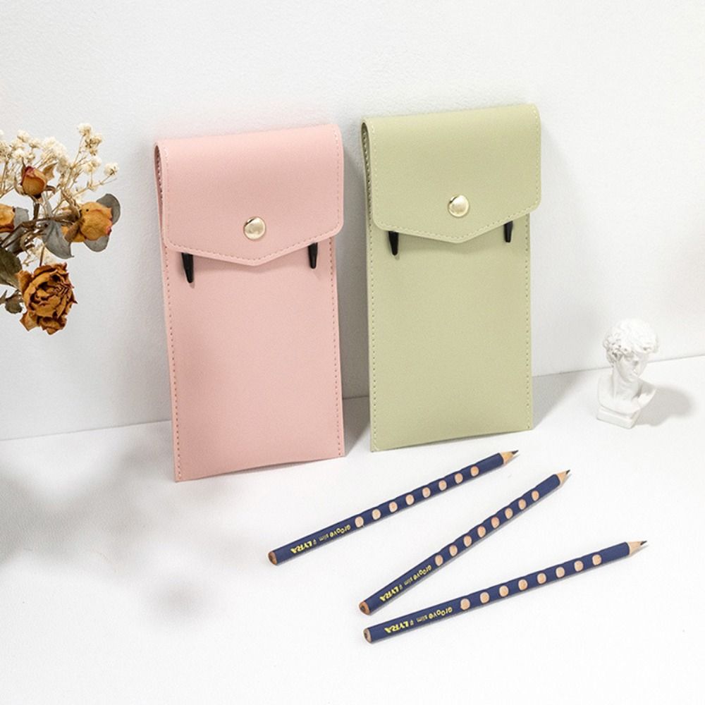 Large Capacity Business Fountain Pen Case PU Eyeglass Bags Pencil Bag Pen Cover  School Office