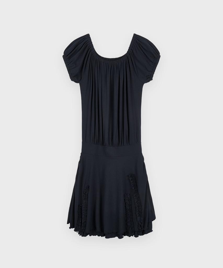 Sinun Drape Jersey Mini One-Piece (Navy)