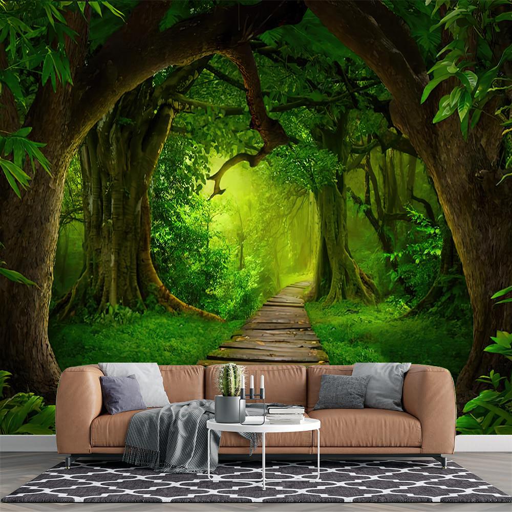Forest Wallpaper Nature Tree Wall Murals For Bedroom Living Tv Background Forest Mural Home Decor
