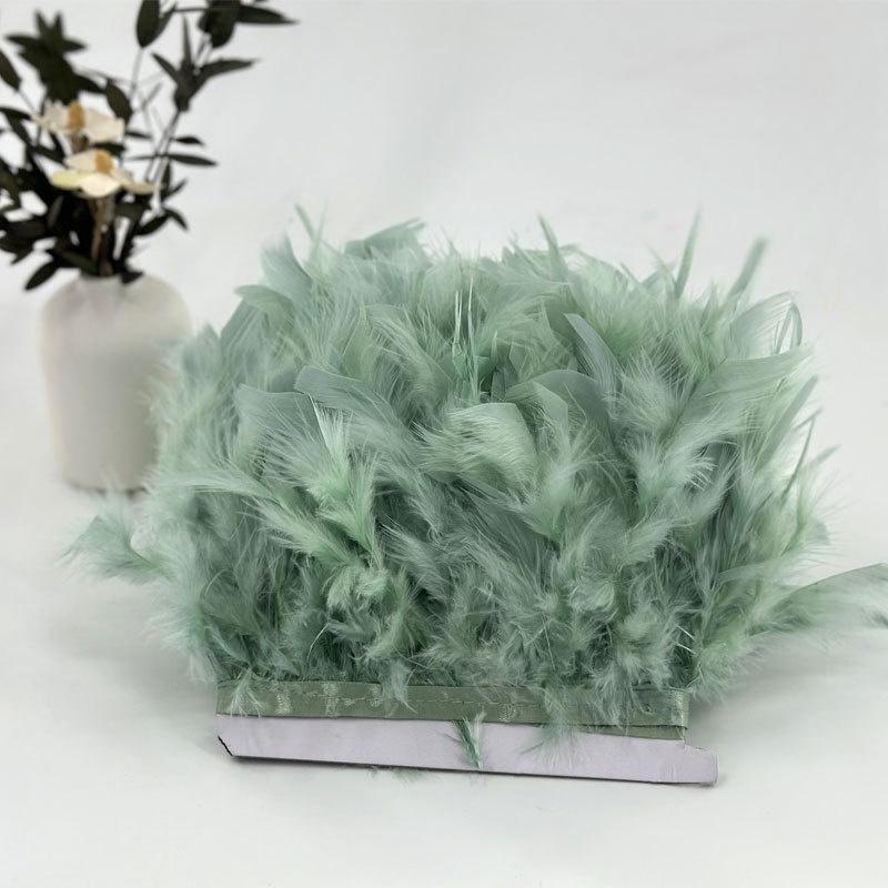 10-15cm Coffee Turkey Feather Trim Feathers Fringe Ribbon DIY Sewing Clothing Handwork Wedding Dress Crafts Party Decorations