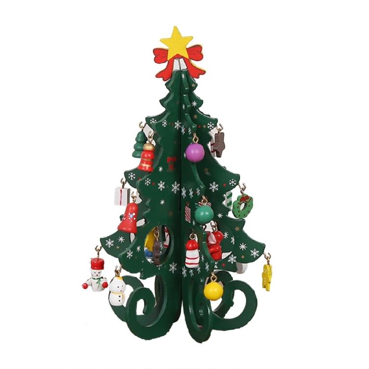 Exquisite Wood Christmas Tree Ornament Holiday Decoration Present