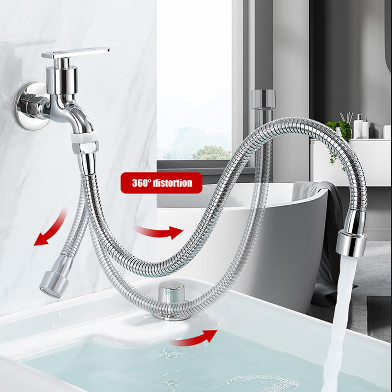 Universal Faucet Extender 360 Degree Rotating Anti-Splash Head Nozzle Aerator Bendable Sink Extension Hose Kitchen Accessories