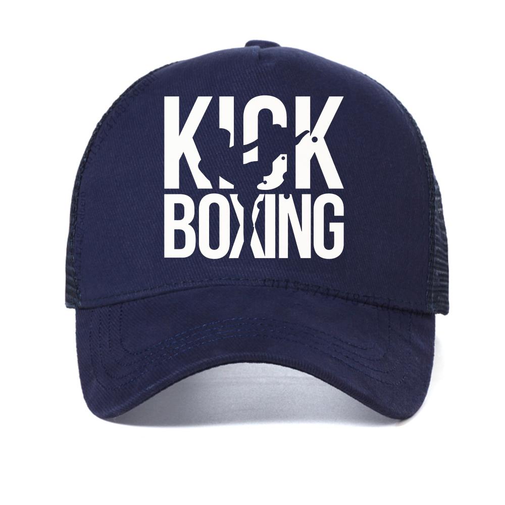 

Kickboxing Karate Korean Taekwondo Kung Fu baseball cap Funny Birthday Present Men Faddish Summer outdoor mesh snapback hats Adjustable темно-синього кольору