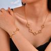 Wind Lady Exquisite Stainless Steel Hollow Flower Necklace Necklace Bracelet, Jewelry Nc-2312