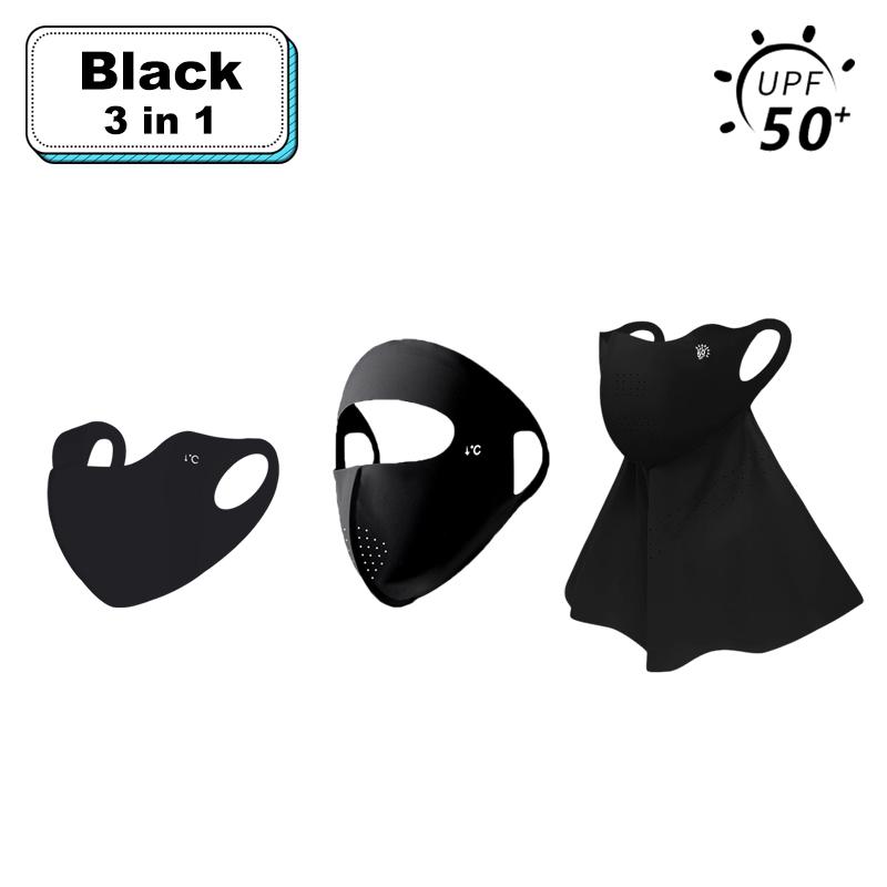 Sommar Isilke Ansiktsmask UV Solskydd Justerbar Andningsbar för Cykling Löpning Jakt Sportmask Unisex