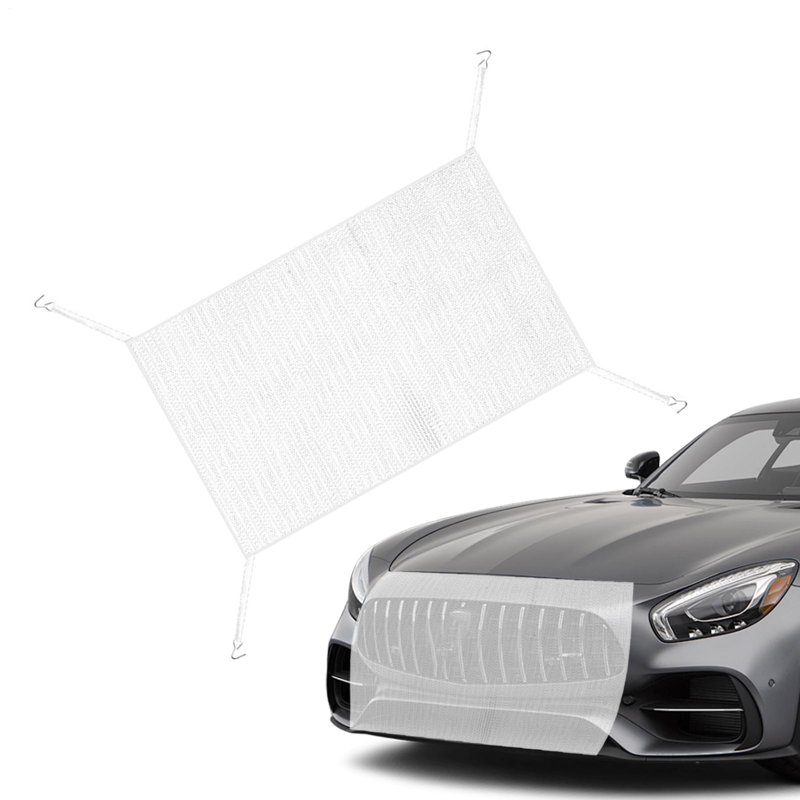 Hongmidy Car Front Grille Protective Net Front Grille Folding Car Mesh Car Exterior Styling See description белый