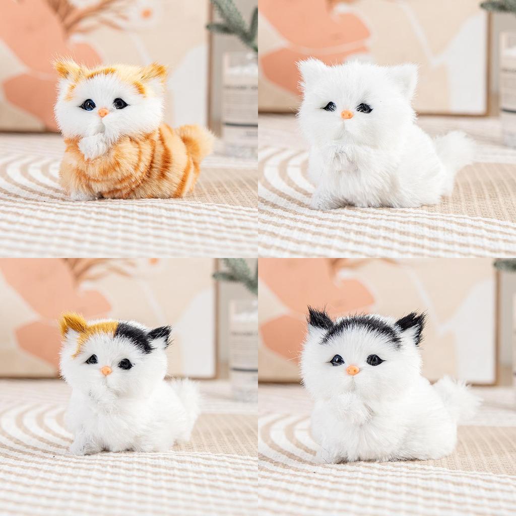 Katzen-Plüschtier für Kinder Kinder Geschenke Mit Weichem Kunstfell Und Realistischem Design