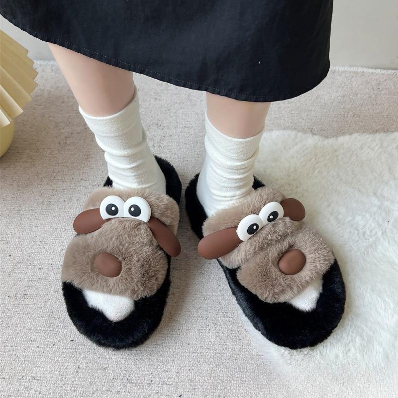 

Fashion Cartoon Cute Women s Slippers Autumn Winter New Fashion Height Increase Platform Home Shoes Comfortable Plush Warm Cotton Shoes 40 хаки