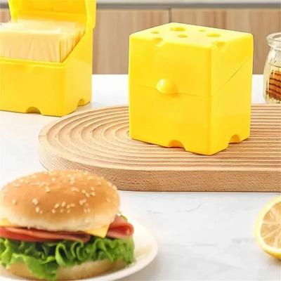 1 Stück, Käseaufbewahrungsbehälter Kunststoff Butterblock Käsescheiben Aufbewahrungsbox mit Klappdeckel Aufbewahrung für geschnittenen Käse Küchenhelfer