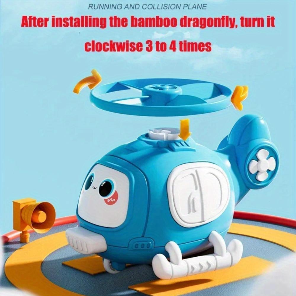 Airplane Boy 3 Year Airplane Bamboo Dragonfly Cartoon Helicopter UFO Toy Airplane Outdoor Game Child Gift