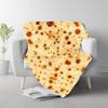 130x150cm Multi-size Funny Round Corn Tortilla Blanket Soft Warm Throw Blanket for Sofa, Camping Traveling Flannel Blankets