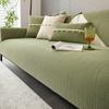 Grey Chenille Sofa Mat Four Season Universal Anti Slip Dust Proof Sofa Cover Solid Color Sofa Towel Wooden Pendant Pillowcase