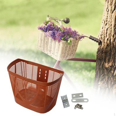 Bicycle Basket Cargo Rack Pet Carrier Palstic Easy To Install Organizer Bike Front