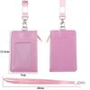 Lanyard ID Card Holder Office Supplies Badge Holders ID Holders with Neck Strap Wallet PU Leather Zipper Coin Purses Student