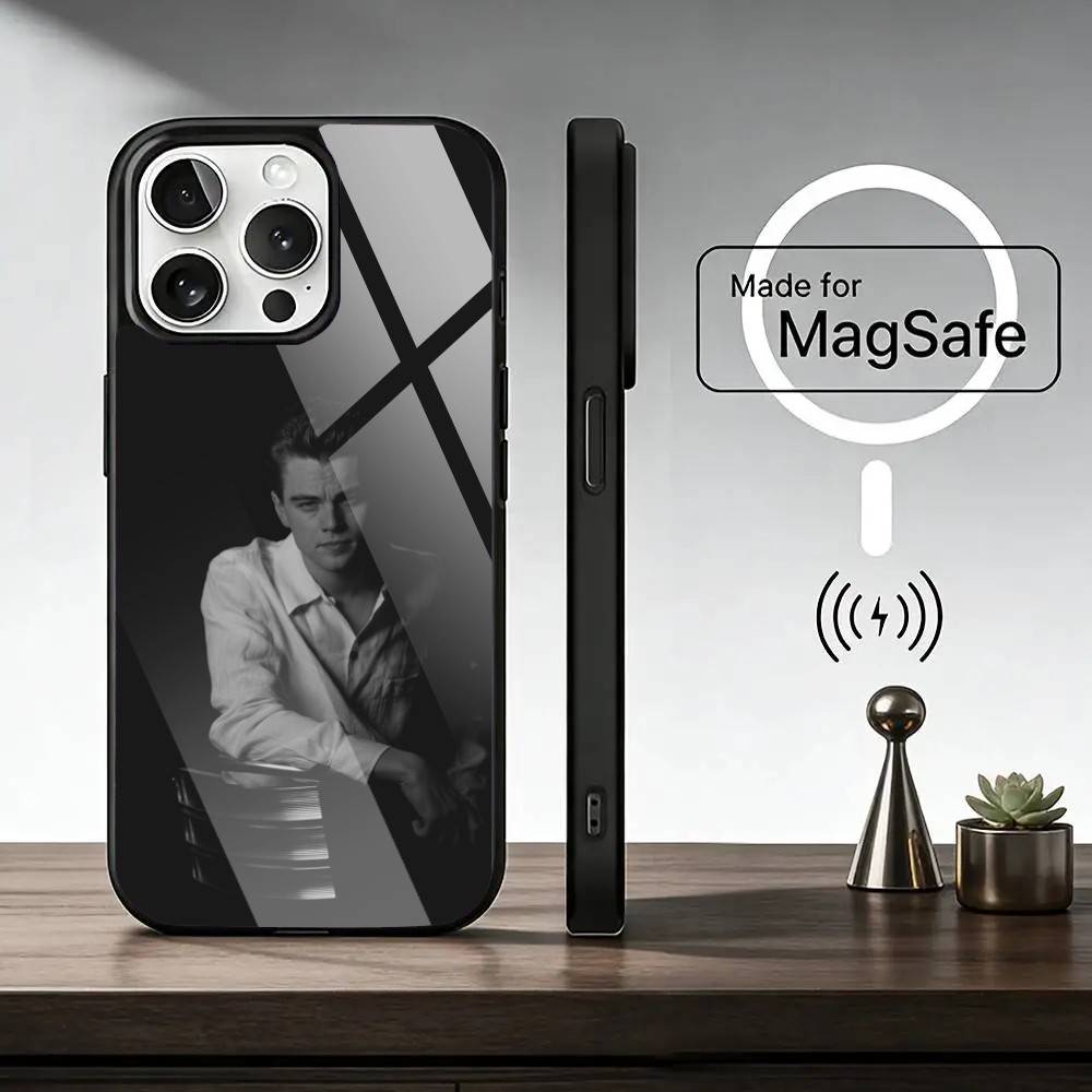 Leonardo D-DiCaprio Phone Case For iPhone17,16,15,14,13,12,11 Plus,Pro Magnetic For Magsafe Wireless Charging iPhone15