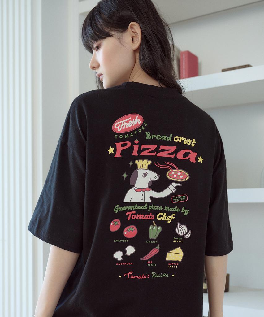 CPGN STUDIO Tomato Pizza Short Sleeve T-Shirt Black