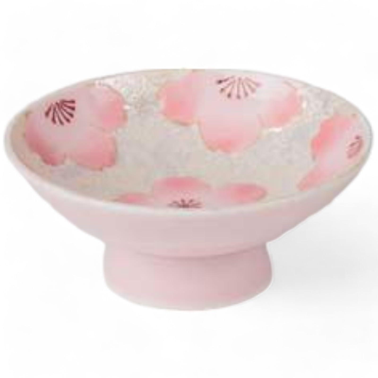 

Takumifu Arita Ware 7cm Small Sake Cup with Light Pink Glaze and Iris Cherry Blossom Made in Japan Design,