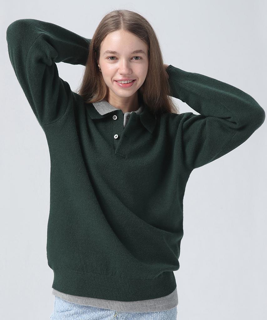 Beullumeol Pbt Wool Polo Neck Knit - Green