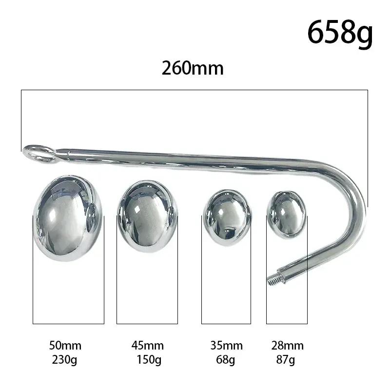 2026 new Roestvrijstalen anale haak Anusballen Metalen anale dilatator Buttplug Grote anale kralen prostaatstimulator insert