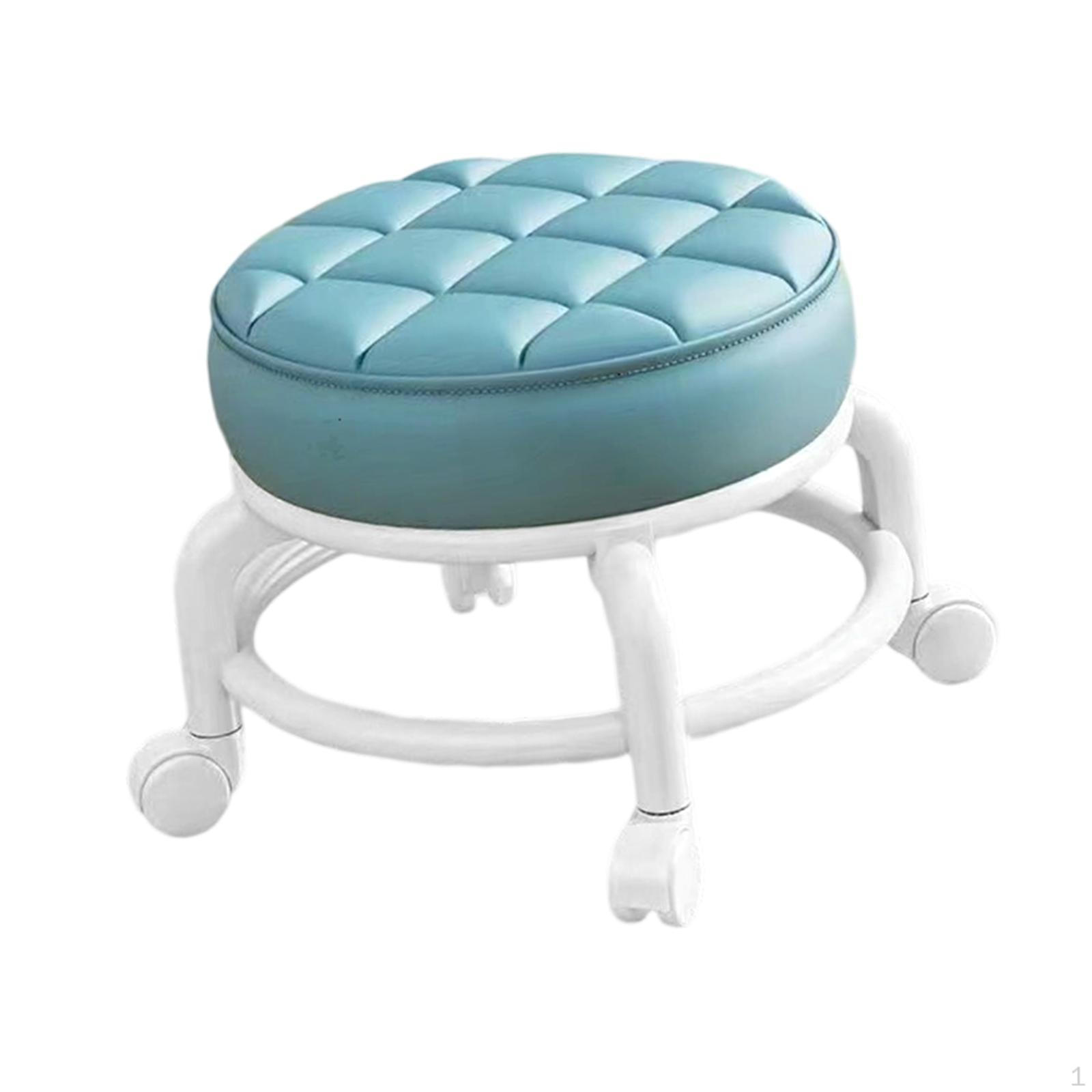 Педикюрный стул с функцией вращения для салонов и кухонь синий