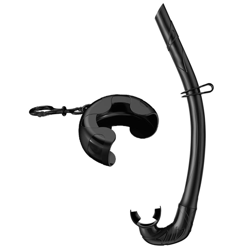 

Мягкий силиконовый складной сноркель для дайвинга one size fits all чёрный