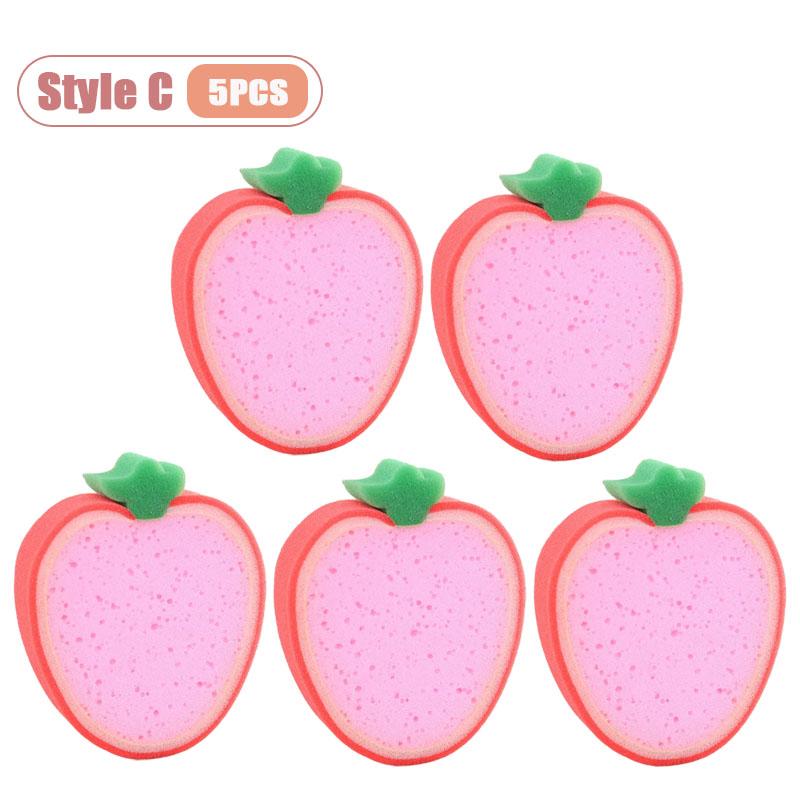 Multi Purpose Fruit Print Sponge Scrub Pad Thickened Design for Kitchen Cleaning Dish Washing Stain Removal Cloth