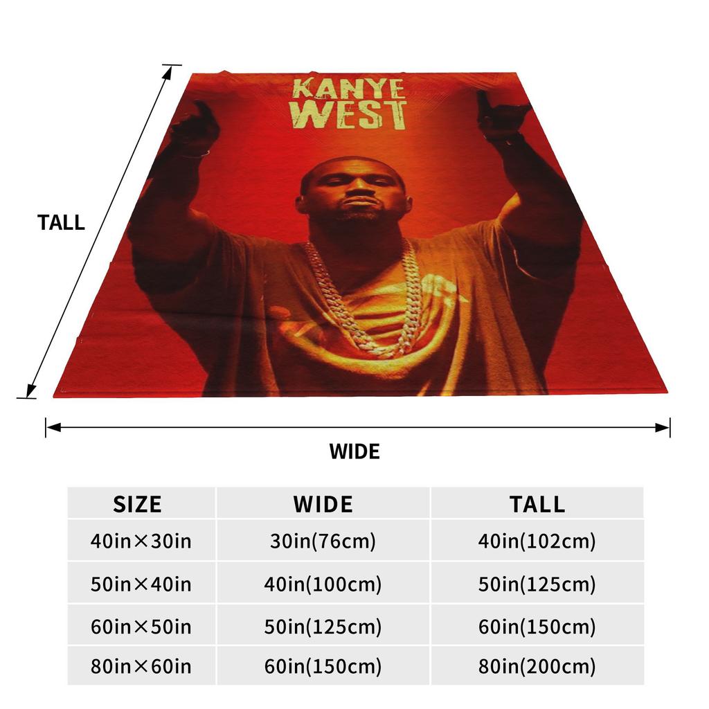 Hip Hop Kanye West Music HipHop Album Blankets Multi-function Flannel Throw Blanket for Couch Bedding Outdoor Throws Bedspread