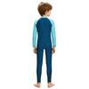 Dzieci Chłopcy Pełny Kombinezon Rash Guard Długi Rękaw Color Block Patchwork Zamek Błyskawiczny z Przodu UPF 50+ Strój Kąpielowy do Surfingu Basenu