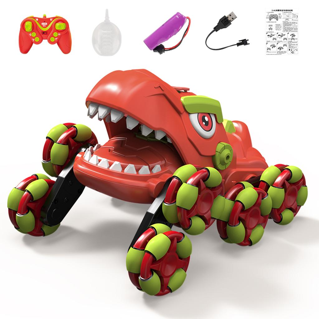 Remote Control Stunt Car, 2.4Ghz 360° Rotating Electric Car Toys with Lights, Sound and Spray Functi