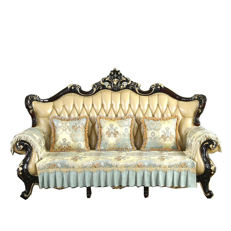 European Sofa Cushion, Luxury Leather Sofa, Non-Slip Seat Cushion, Universal Backrest Towel For All Seasons, All-Inclusive Cushion Cover,  Price.