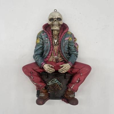 2025 New Mini Resin Skeleton Figure Gothic Home Halloween Decorative Pendant Resin Crafts Decorative Figurines