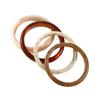 European & American Geometric Ombre Coffee Resin Bangle Bracelet - Unique Design Jewelry