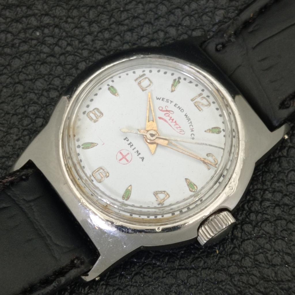 VINTAGE WEST END WATCH CO WINDING SWISS BOY WHITE COLOR DIAL WATCH a700135-5 R201-a700135