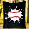 Baseball Theme Printed Blanket - Perfect for Couch, Bed, Travel & Outdoor Use | Machine Washable, Cozy & Durable.