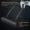 Heavy Duty U Lock for Bike Motorcycle Security 16mm Shackle 4ft 6ft Cable with Mounting Bracket Silver