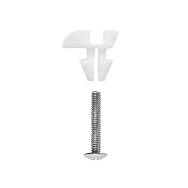 2 Stück Universelle Toilettenabdeckung Schraubenersatz Befestigungselemente Kunststoff Toilettensitzmuttern mit Schrauben Hardware Langlebig